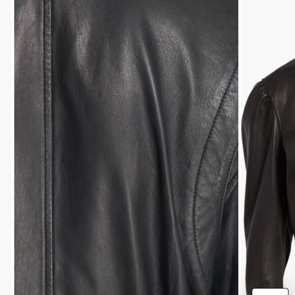 Brand New with Tags Joie Black Leather Jacket Classic and Versatile Style - Picture 7 of 16
